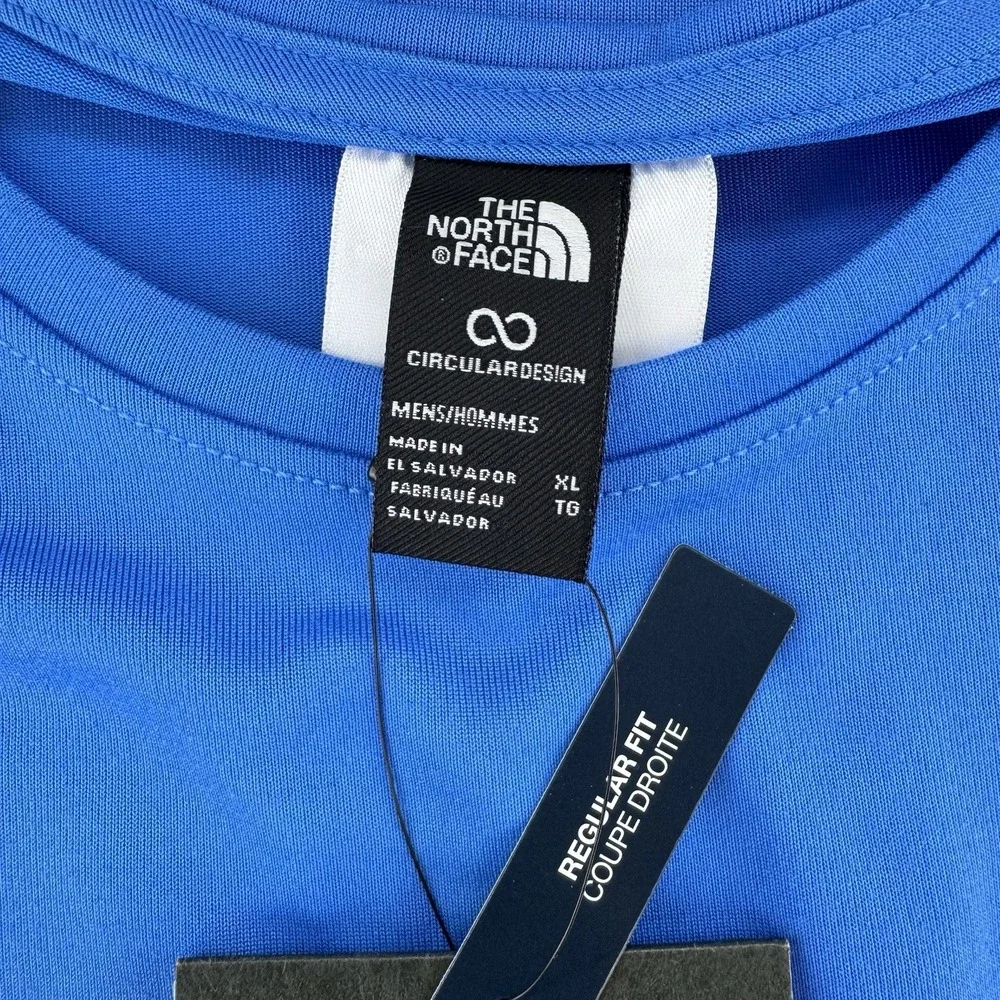 The North Face Elevation FlashDry Mens T Shirt XL Sonic Blue
